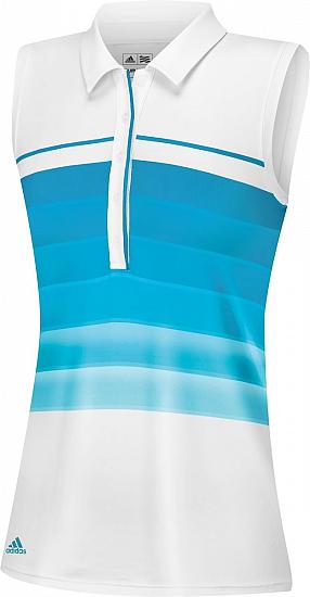 Adidas Girls Puremotion Gradient 3-Stripes Junior Sleeveless Golf Shirts - ON SALE!