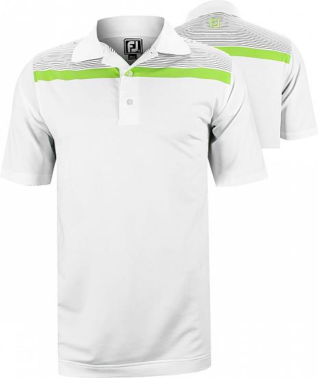 FootJoy ProDry Performance Lisle Bold Chest Stripe Golf Shirts with Athletic Fit - ON SALE!
