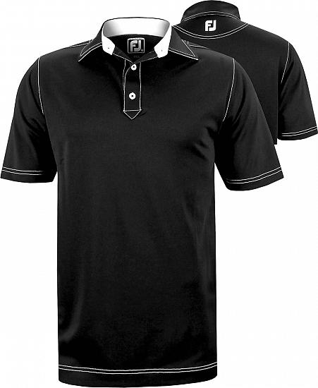 FootJoy ProDry Stretch Pique Contrast Stitch Golf Shirts with Athletic Fit - ON SALE!