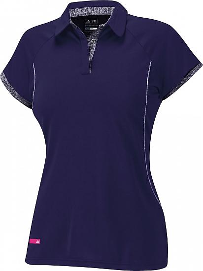 Adidas Women's Puremotion Contrast Sliver Assymetrical Golf Shirts - FINAL CLEARANCE