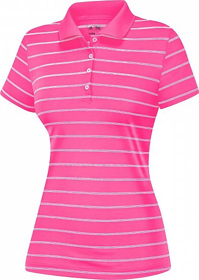 Adidas Women's Puremotion Two-Color Stripe Golf Shirts - FINAL CLEARANCE
