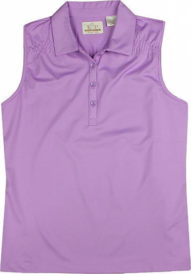 EP Pro Women's Tour-Tech Shirred Detail Sleeveless Golf Shirts - CLEARANCE