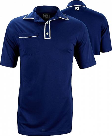 FootJoy Solid Jersey Contrast Edging Golf Shirts with Athletic Fit - ON SALE!
