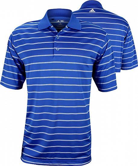 Adidas Puremotion Two-Color Stripe Golf Shirts - CLEARANCE