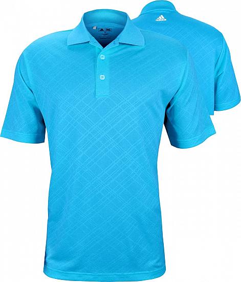 Adidas Puremotion Textured Plaid Golf Shirts - FINAL CLEARANCE