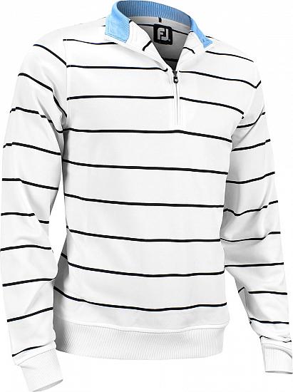 FootJoy Half-Zip Stripe Pique Fleece Golf Pullovers - ON SALE!