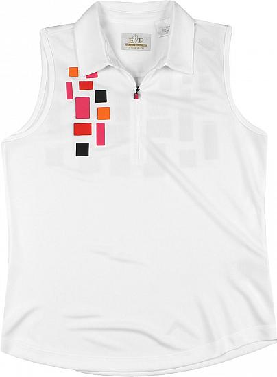 EP Pro Women's Tour-Tech Mesh Geo Print Sleeveless Golf Shirts - CLEARANCE