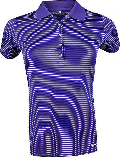 Nike Women's Dri-FIT Tech Stripe Golf Shirts - CLOSEOUTS CLEARANCE