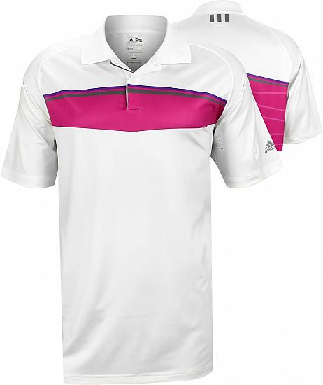 Adidas Puremotion ClimaCool Geo Print Golf Shirts - FINAL CLEARANCE
