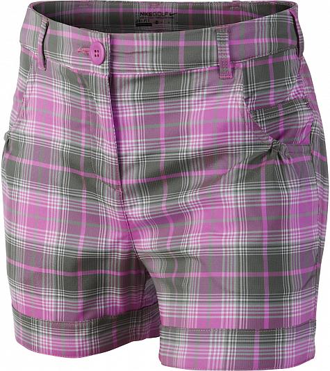 Nike Girls Dri-FIT Tartan Plaid Junior Golf Shorts - CLOSEOUTS