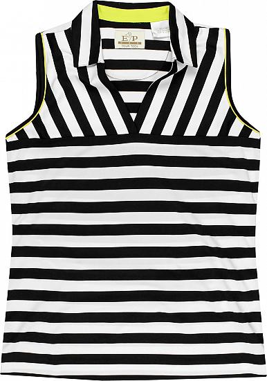 EP Pro Women's Tour-Tech Crossover Neck Stripe Sleeveless Golf Shirts - CLEARANCE