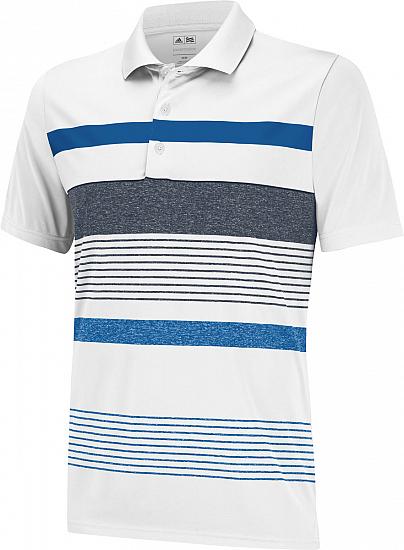 Adidas Puremotion Heather Merch Stripe Golf Shirts - FINAL CLEARANCE