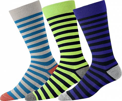 FootJoy Limited Edition ProDry Striped Crew Golf Socks 3-Pair Packs - CLOSEOUTS