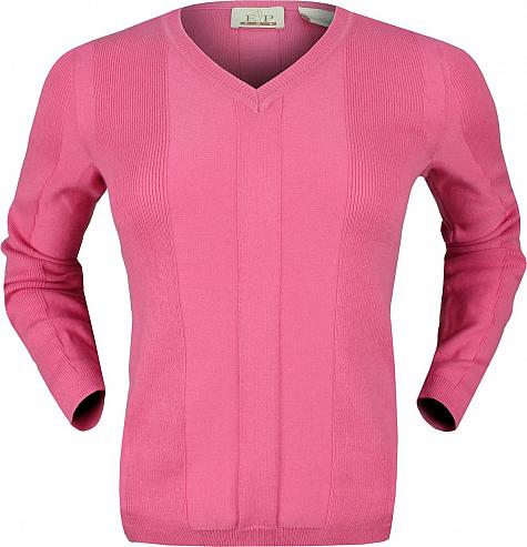 EP Pro Women's Mixed Rib V-Neck Golf Sweaters - CLEARANCE