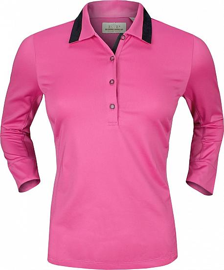 EP Pro Women's Color Blocked Three-Quarter Sleeve Golf Shirts - CLEARANCE