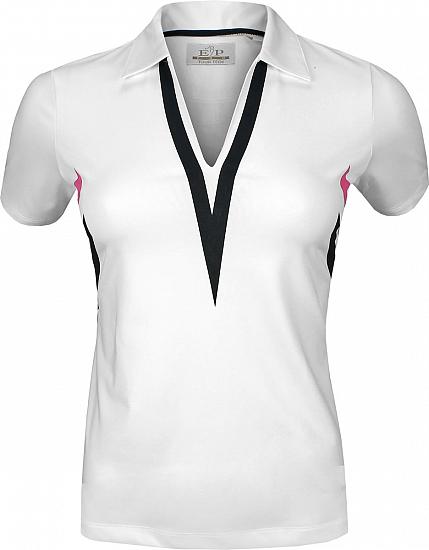 EP Pro Women's Tour-Tech Jersey Graphic Linear Print Golf Shirts - CLEARANCE