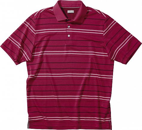Ashworth Performance Stretch Pique Stripe Golf Shirts - CLEARANCE