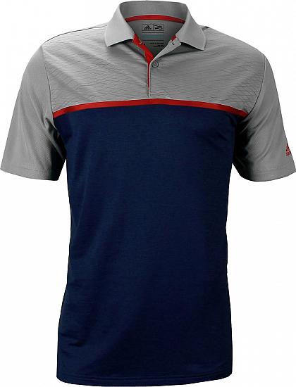 Adidas ClimaCool Mesh Print Tape Golf Shirts - CLEARANCE