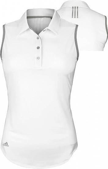 Adidas Women's Essentials 3-Stripes Sleeveless Golf Shirts - CLEARANCE