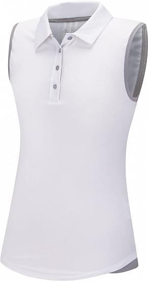 Adidas Girls Essentials 3-Stripes Junior Sleeveless Golf Shirts - CLEARANCE