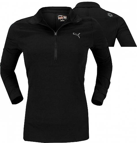 Puma Women's Half-Zip Long Sleeve Golf Shirts - CLEARANCE