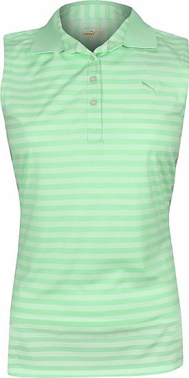Puma Women's Stripe Sleeveless Golf Shirts - CLEARANCE
