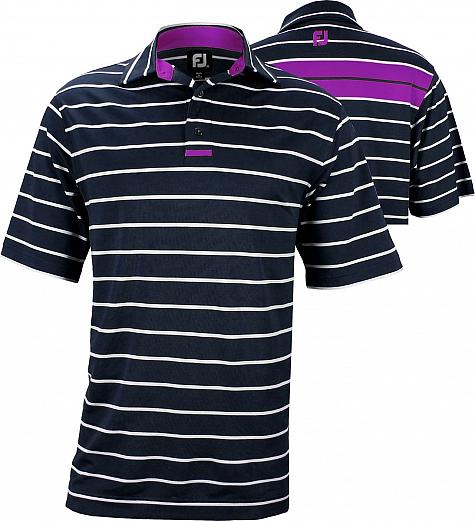 FootJoy Stretch Pique Stripe Engineered Back Golf Shirts - Charleston Collection - ON SALE!