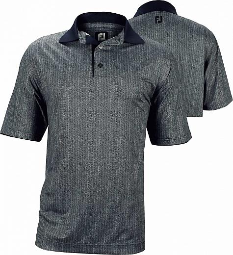 FootJoy Stretch Lisle Herringbone Print Golf Shirts - Charleston Collection - ON SALE!