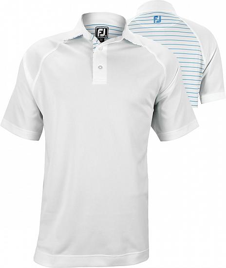 FootJoy Stretch Pique Raglan Striped Back Athletic Fit Golf Shirts - Vineyard Collection - ON SALE!