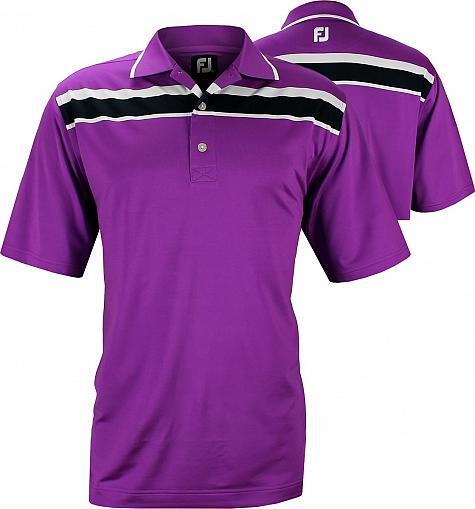 FootJoy Stretch Lisle Bold Chest Stripe Golf Shirts - Charleston Collection - ON SALE!