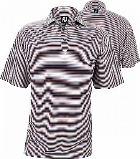 FootJoy Stretch Lisle Multi Pinstripe Golf Shirts - Marco Collection - ON SALE