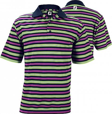 FootJoy Stretch Pique Multi Stripe Golf Shirts - Charleston Collection - ON SALE
