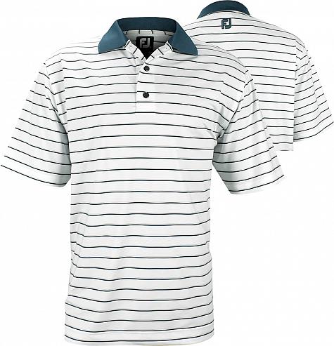 FootJoy Stretch Lisle Stripe Knit Collar Golf Shirts - Sonoma Collection - ON SALE