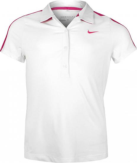 Nike Girls Dri-FIT Swoosh Mesh Junior Golf Shirts - CLOSEOUTS