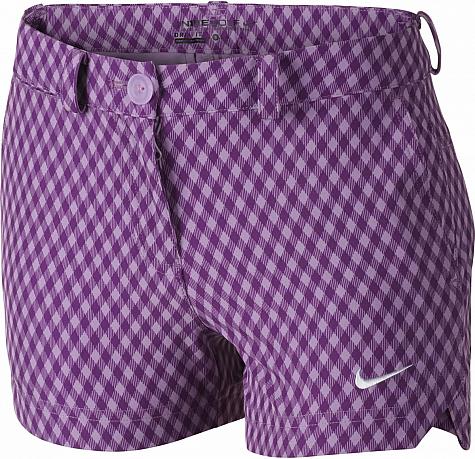 Nike Girls Dri-FIT Gingham Junior Golf Shorts - CLOSEOUTS