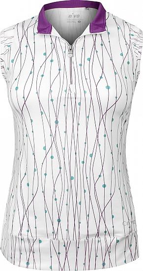 Nivo Women's Quarter-Zip Fashion Print Sleeveless Golf Shirts - CLEARANCE