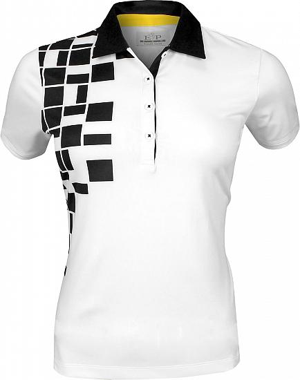EP Pro Women's Tour-Tech Jersey Block Print Golf Shirts - CLEARANCE