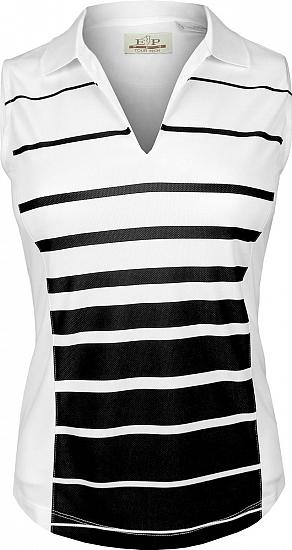 EP Pro Women's Tour-Tech Mesh Variegated Stripe Sleeveless Golf Shirts - CLEARANCE