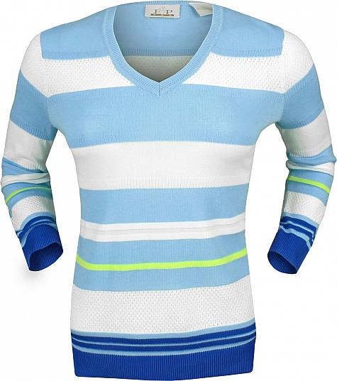 EP Pro Women's Mix Texture Stripe V-Neck Golf Sweaters - CLEARANCE