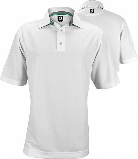 FootJoy Stretch Pique Solid with Woven Trim Golf Shirts - ON SALE!