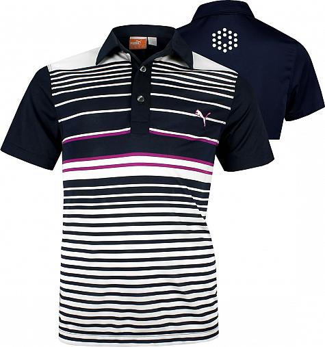 Puma Yarn Dye Stripe Junior Golf Shirts - ON SALE!