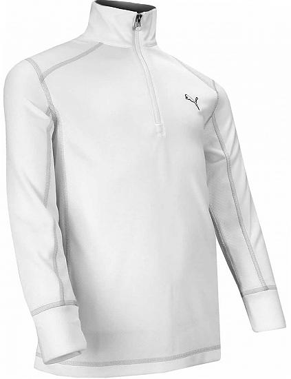 Puma DryCELL Long Sleeve Quarter-Zip Junior Golf Pullovers - ON SALE!