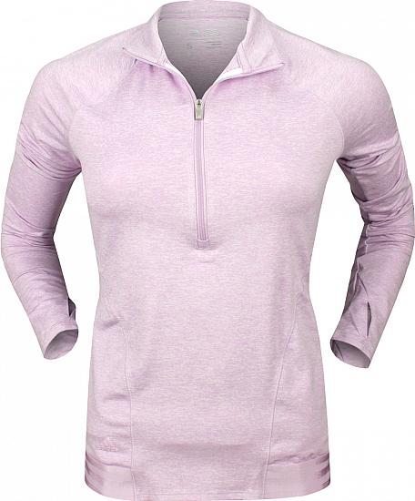 Adidas Women's Advance Heathered Rangewear Half-Zip Golf Pullovers - CLEARANCE