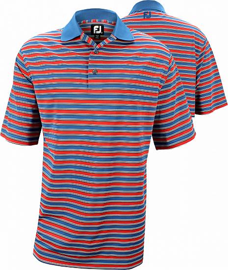 FootJoy Stretch Pique Multi Stripe Golf Shirts - Jupiter Collection