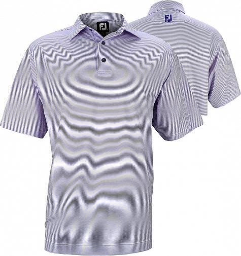 FootJoy Stretch Lisle Micro Stripe Self Collar Golf Shirts - Berkeley Collection