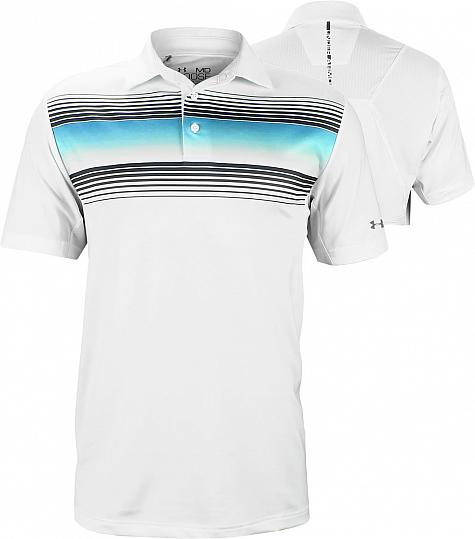 Under Armour Back 9 Chest Stripe Golf Shirts - ON SALE!