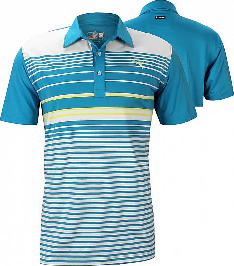 Puma Yarn Dye Stripe Golf Shirts - CLEARANCE