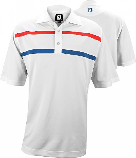 FootJoy Stretch Pique Chest Stripe Golf Shirts - Jupiter Collection