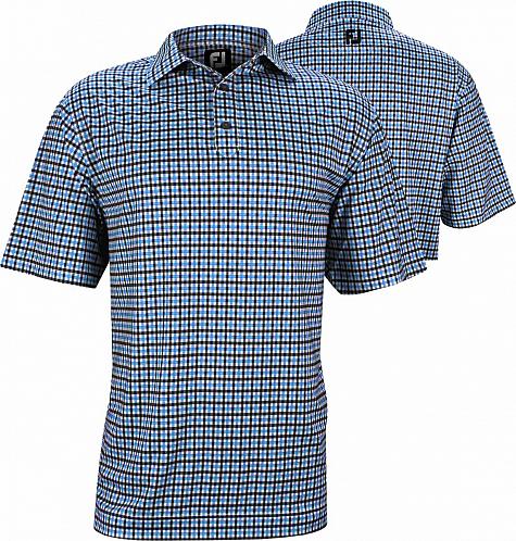 FootJoy Gingham Lisle Print Self Collar Golf Shirts - Austin Collection - ON SALE!