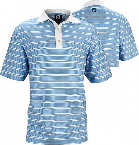 FootJoy Stretch Lisle Stripe Set On Placket Golf Shirts - Austin Collection - ON SALE!